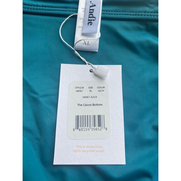 Andie Swim The Caicos Cheeky Banded Bottom AZUR Blue XL NWT - Picture 7 of 10
